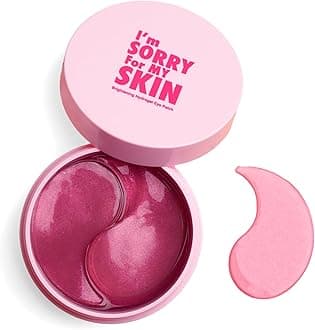 I'M SORRY FOR MY SKIN Brightening Hydrogel Eye Patch, Korean Skincare Under Eye Treatment for Puffy Eyes & Dark Circles, Anti-Wrinkle Antioxidant Self Care Gifts for Women 60EA/90g