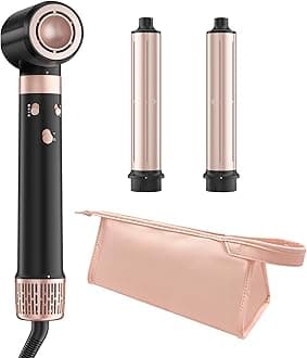 Dual Voltage 3 in 1 Hot Hair Styler – High-Speed Hair Dryer with Air Styler with Long Barrel Air Styler, European Hair Tools Styling, Fast Drying and Quick Styling, Travel Case,Gifts for Women