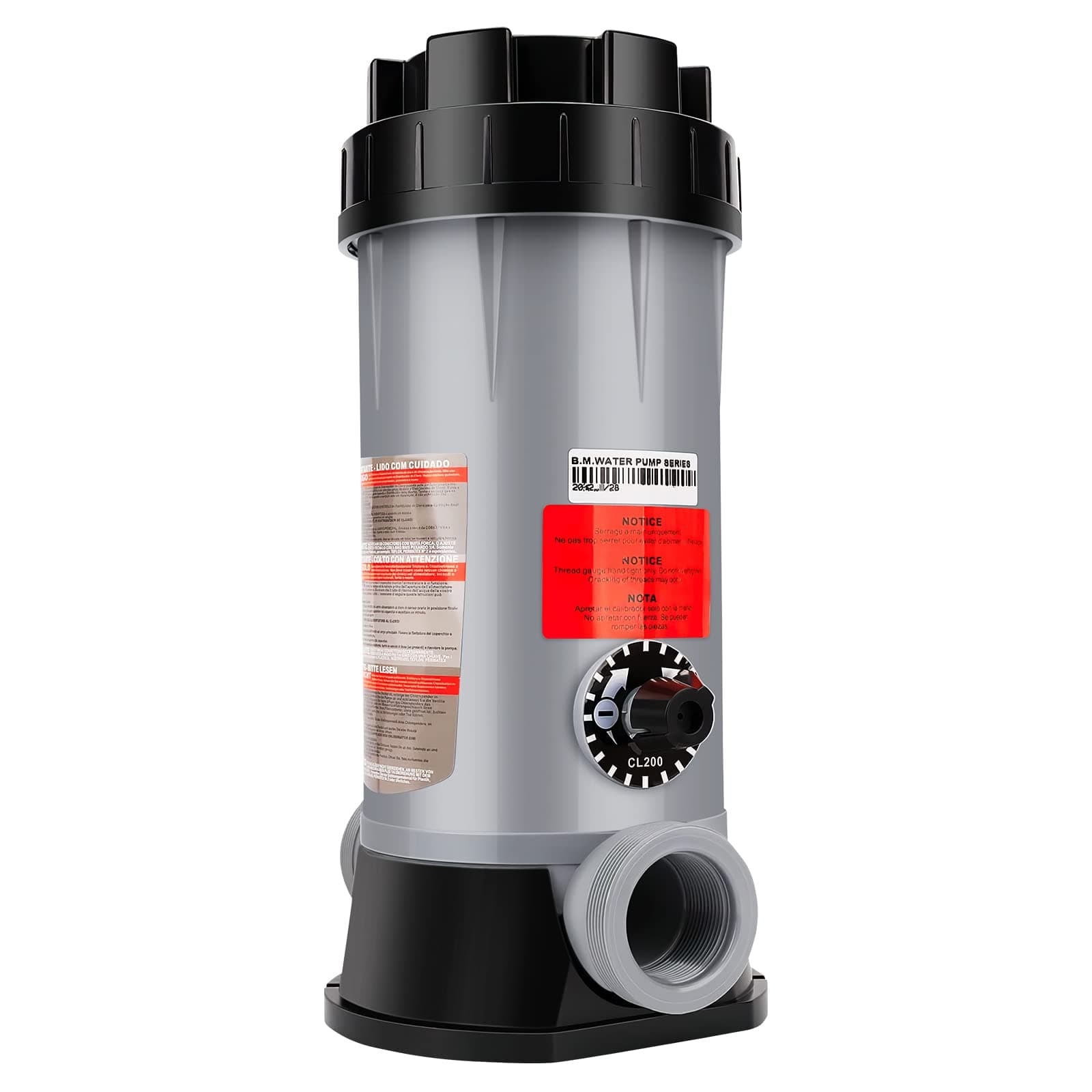 TOVEN-RV Pool Chlorinator, CL200 Pool Automatic Chlorinator Feeder, in-line Chlorinator for Inground Pool with Detailed Instruction, CL200 Pool Automatic Chlorine