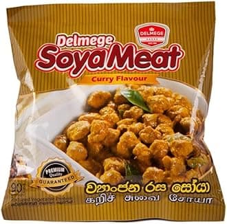 Delmege Soya Meat | Authentic Sri Lankan taste | (Curry flavour, Pack of 10)