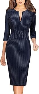- Womens Slim Zipper Up Work Business Office Party Bodycon Pencil Sheath Dress