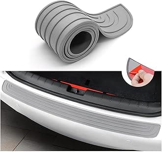 Ziciner Car Rear Bumper Protector Guard, Auto Anti-Scratch Collosion Rubber Trunk Door Entry Guards, Non-Slip Vehicle Bumper Protection Strip, Fit for Most Cars, SUVs, Vans and Trucks (35"x2.7", Gray)