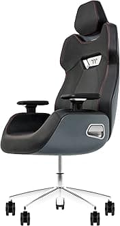 Thermaltake Argent E700 Real Leather Gaming Chair (Space Gray) Designed by Studio F∙A∙Porsche, GGC-ARG-BSLFDL-01 18.89D x 24.4W x 54.32H in