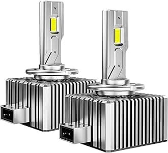 D1R D1S LED Bulbs, 30000Lumens 150W 6500K White, Xenon HID Replacement Lights, Plug and Play, High and Low Beam, Canbus Error Free, LED Fog Light Bulbs,Pack of 2