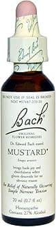 Bach Original Flower Remedies, Mustard - Be Joyful - Natural Homeopathic Flower Essence for Emotional Balance - Vegan, Gluten Free, Sugar Free - 20mL Dropper