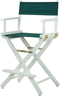 Casual Home White Frame/Hunter Green Canvas 24" Counter Height Directors-Chairs