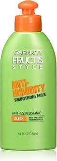 Garnier Fructis Style Anti-Humidity Smoothing Milk, All Hair Types, 5.1 oz. (Packaging May Vary)