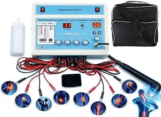 PHYSIOTREX® 4 Channel Electrotherapy Equipments | Ultrasound Machine for Physiotherapy | Ultrasonic With TENS | With 1 Year Warranty - Random Color