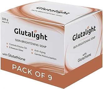 Soap | Glutathione Soap | Body Tan Removal Soap | Detan Soap | Sabun Soap | Bath Soap Combo Offers | Shop Bath Soap | Bathing Soap | Helps Control Excess Oil | For Glowing Skin - Pack of 9