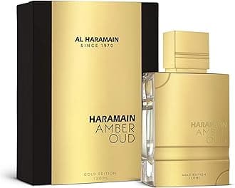 Amber Oud Eau De Parfum Spray - Unisex Arabian Perfume for Men & Women | Long-Lasting Fragrance (120ml, Gold Edition)