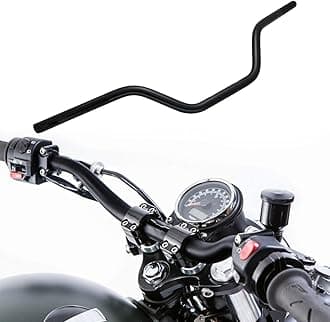 7/8" 22mm motorcycle Mid Handlebars, Motorcycle Handlebar Handle Bars Universal for All Motorcycle which the clamp 7/8" 22mm-Black