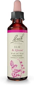 Bach Original Flower Remedies, Elm - Be Efficient - Natural Homeopathic Flower Essence for Emotional Balance - Vegan, Gluten Free, Sugar Free - 20mL Dropper