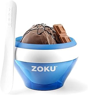 Zoku ZK120-BL Ice Cream Maker, Stainless_Steel, Blue,350ml