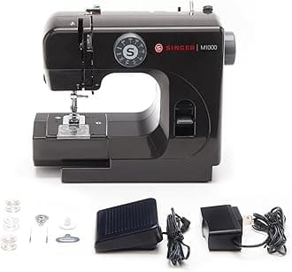 SINGER® M1000 Mending Machine (Black) with Accessories | 4 Built in Stitches deliver 32 Stitch Applications | Compact, Lightweight, Portable | Great for Light to Medium Weight Fabrics & Repairs
