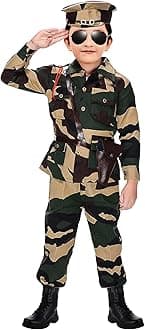 Kids Police Army Military IPS Costume Dress For Boys