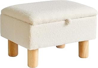 White Ottoman with Storage