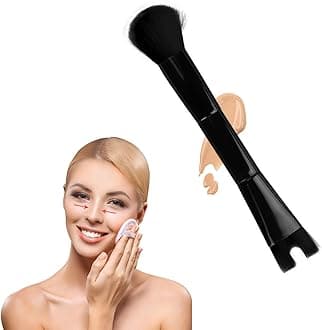 Nose Contour Brush, U Shaped Makeup Brush Dual End Nose Contour Brush Pro Contour Duo Brush for Sculpting and Defining Nose Cheek Bones Contour (Black)