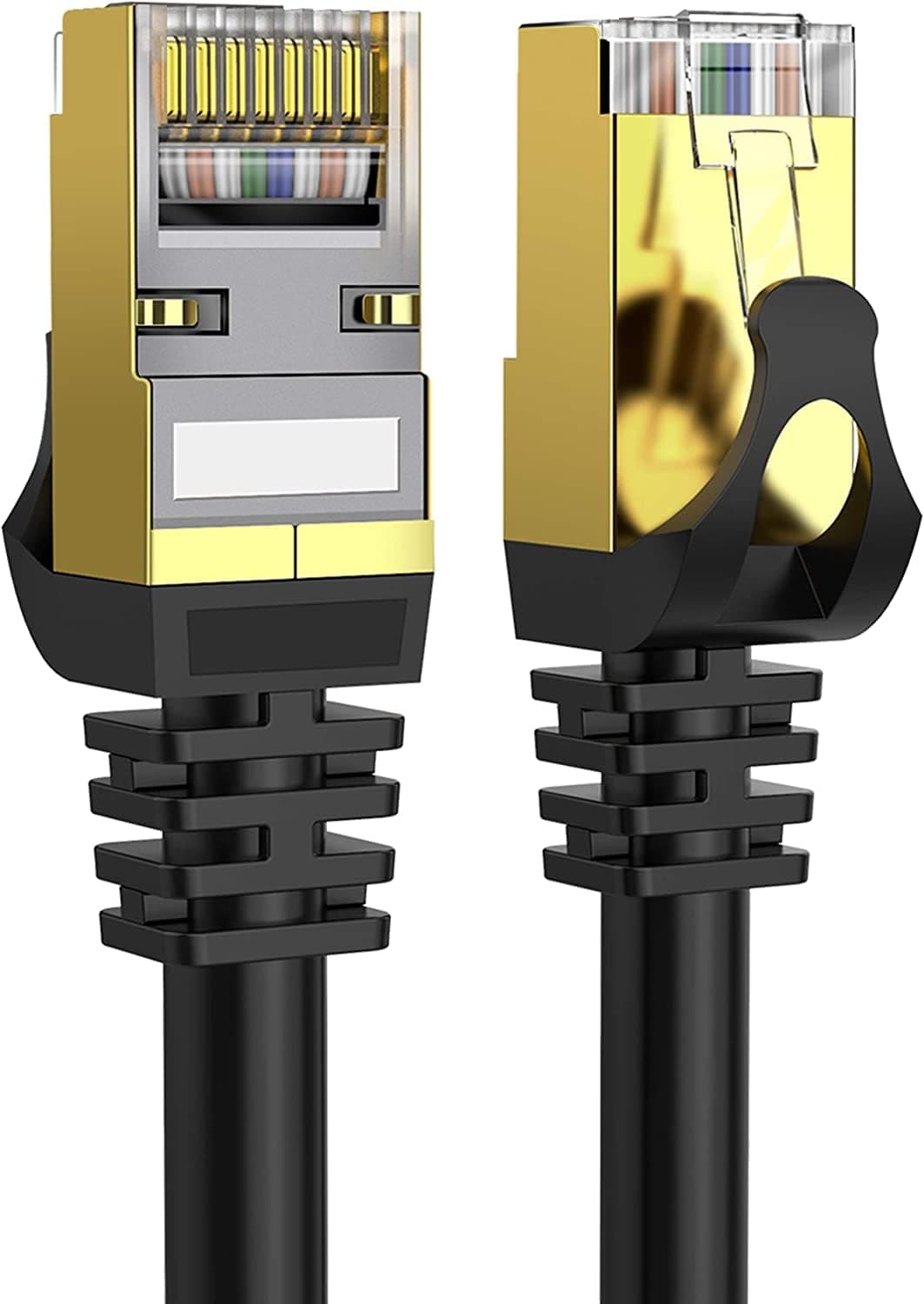 FEDUS Cat8 Ethernet Cable,3M 9.8Ft Braided Lan Cable Heavy Duty 5G Ready 40Gbps High Speed Double Shielded Internet Cable2000Mhz Network Cable Cord For Router Pc Laptop Gaming Modem Ps4 Xbox,Black