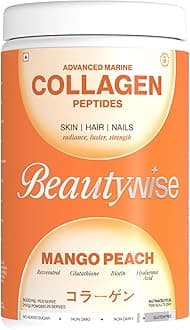 Advanced Marine Collagen Powder - 8000 MG Japanese Collagen Peptides |Skin,Hair & Nail Supplement Radiance|Glutathione,Resveratrol,Hyaluronic Acid & Vitamin|(Mango Peach 200 grams)