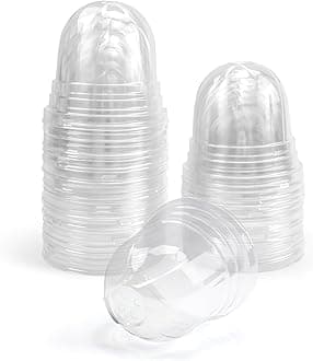 JOPY 30Pcs Clear Plant Nursery Pots Domes Transparent Seed Planting Pots Domes for Indoor Outdoor Garden