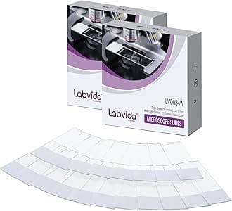144pcs of Pre-Cleaned White Color Frosted Microscope Slide, Dim.75mmx25mm, Super Grade Glass, Ground Edges, 45° Safety Corners, LVQ034W