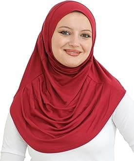 Plain Ready To Wear Hijab for Women, Muslim Instant Turbans, Soft Jersey Scarf, Islamic Clothes, Long Hijabs, Abaya