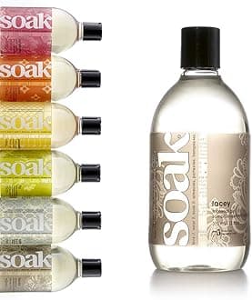 SoakLaundry Soap – No Rinse, Plant Derived Hand Wash Detergent - 375 ml / 12 fl. oz, 75+ Washes (Lacey)