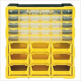 Alkon Plastics Private Limited Component Organiser ACO9B30D | Small Parts & Jewellery Storage | Pharmacy & Medicine Organizer | Nuts, Screws and Bolts Drawers - 9 Bins & 30 Drawers