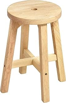 Wooden Stool, Solid Wood Round Stools (Round 18" H)