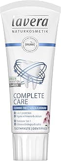 lavera Toothpaste Complete Care - Without Flouride & Dyes - with Organic Echinacea & Calcium - flouride-Free Toothpaste - Gentle to The Teeth - Dental Care - Vegan - Organic (1 x 75 ml)