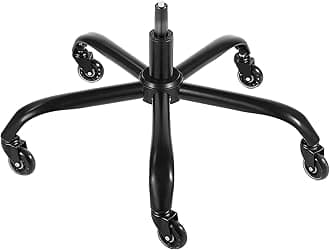 VEVOR Office Chair Base Replacement, 28", 2500 lbs Static Load Capacity, Heavy Duty Universal Computer Desk Chair Stool Base Part with 5 Casters and Gas Cylinder, Desk Chair Base Replacement, Black