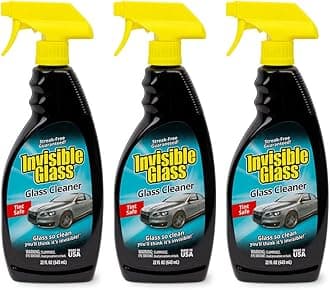 Invisible Glass 92164-3PK 22-Ounce Premium Glass Cleaner and Window Spray for Auto and Home Streak-Free Shine on Windows, Windshields, and Mirrors is Residue and Ammonia Free and Tint Safe, Pack of 3