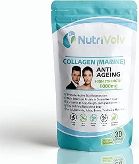Collagen (Marine) 1000mg - 30 Capsules - Skin Anti Ageing Tissue Joints Bones