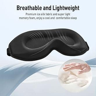 Umisleep Upgraded Sleep Mask, Perfect Sleeping Mask for Side Sleepers, 3D Ultra Soft Comfortable Eye Masks for Sleeping Women Men Kids with Adjustable Strap, Blindfold for Travel/Sleep/Nap, Grey