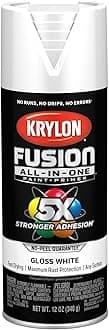Fusion All-In-One Adhesive Spray Paint for Indoor/Outdoor Use, 12 oz, White