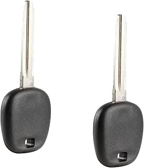 Uncut Transponder Ignition Key fits Toyota with 4C Chip, Set of 2