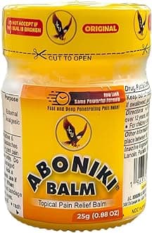 Aboniki Balm (1 Glass Jar) – Powerful Topical Pain Relief Balm for Sore Muscles and Joints. Anti-Inflammatory Muscle Rub for Lower Back, Knee, Neck, Shoulder, and More.