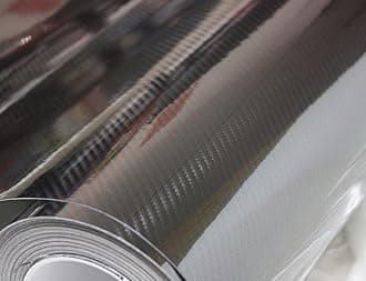 5D High Gloss Black Carbon Fiber Vinyl Car Vehicle Wrap Film (2FT x 5FT)