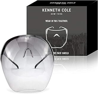Kenneth Cole Goggle-Style Face Shield with 180° Safety Coverage: Anti-Fog Glasses and Clear Face Visor Integrated in One Design - Unisex Fashion Protective Wear for Men & Women