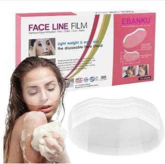 EBANKU 100 PCS Microblading Permanent Makeup Shower Protective Face Cover Water Visors Face Shields for Hairspray Salon Supplies and Eyes Surgery Aftercare