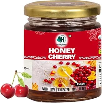 Healthy roots Honey Cherry- 100% Natural, Raw, Unprocessed, Unheated- With Real Cherries-250gm