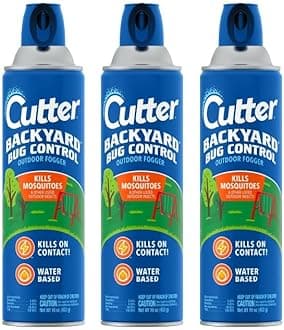 Cutter Backyard Bug Control Outdoor Fogger, Kills Mosquitoes, Fleas & Listed Ants, 16 Ounce, 3 Pack