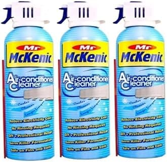 AC Cleaner Air Conditioner Cleaner Self-Rinsing, No Harsh Chemicals & Eliminates up to 99.9999% harmful germs Mr Mckenic (374g) Pack Of 3 منظف ​​مكيف الهواء المنفصل في المنزل