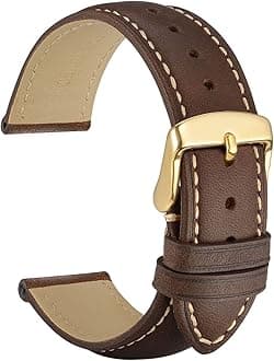 WOCCI Watch Band 14mm 16mm 18mm 19mm 20mm 21mm 22mm 23mm 24mm - Vintage Leather Watch Strap,Choice of Color and Width