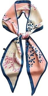 Silk Head Scarf for Hair Fashion Headwrap for Women Lightweight Neck Tie