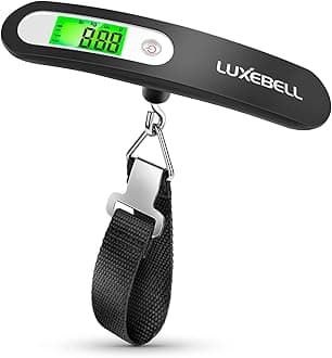 Digital Luggage Scale Gift for Traveler Suitcase Handheld Weight Scale 110lbs, Black,