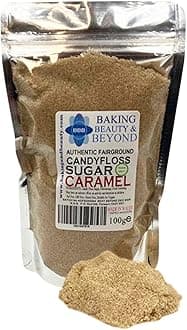Baking Beauty and Beyond Premium Candy Floss Sugar 100g - Caramel Flavour