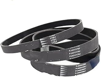 Transmission Belt 220J-PJ559 225J-PJ572 237J PJ602 Poly V-belts Ribbed For Treadmill For Fitness For Washing Machine Motor Drive Belts Drive V-Belt(235J-PJ597,1PC_4RIBS)