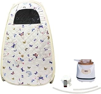 KOVFBRO Sauna Tent One Personal Residential Steam Sauna 220V 2.8L 1500W Chair Include (1.5 Years Warranty)