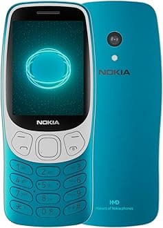 3210 feature phone with 4G, 2.4" display, Retro design, 2MP camera, Dual SIM, Cloud Apps, 1450mAh battery, USB Type-C charging, Micro SD slot up to 32GB, Bluetooth 5.0 - Scuba Blue
